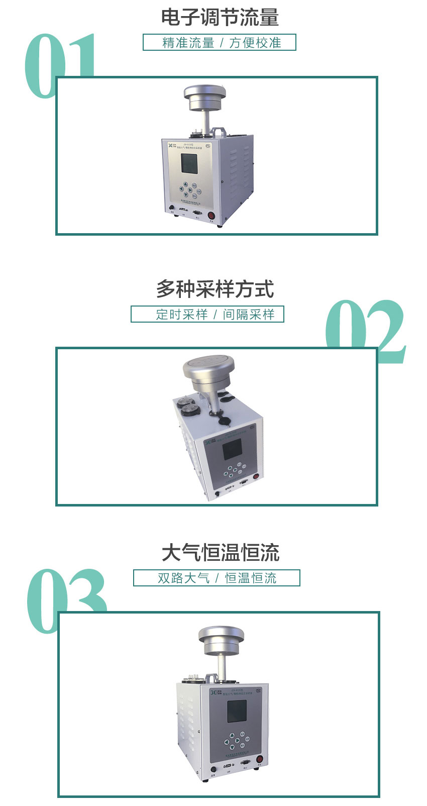 聚創(chuàng)環(huán)保JCH-6120-3型智能24小時/TSP綜合采樣器